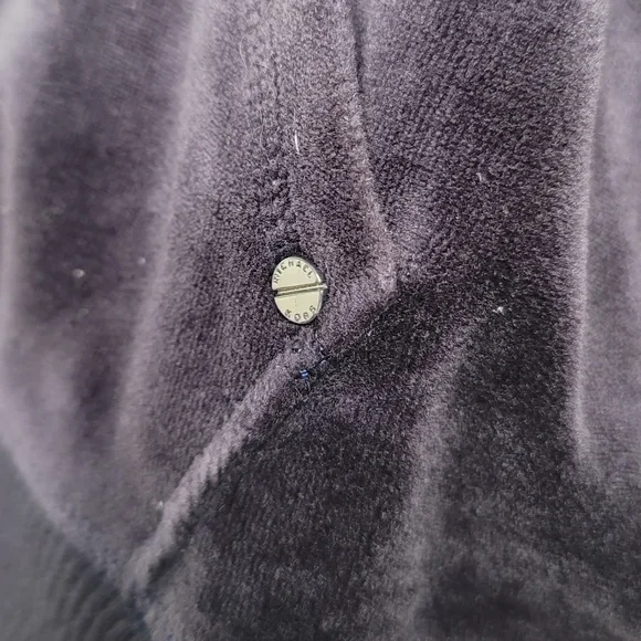 MK Michael KORS Purple Velour Full Zip Jacket Coat Sweatshirt Large Y2K - Picture 5 of 8